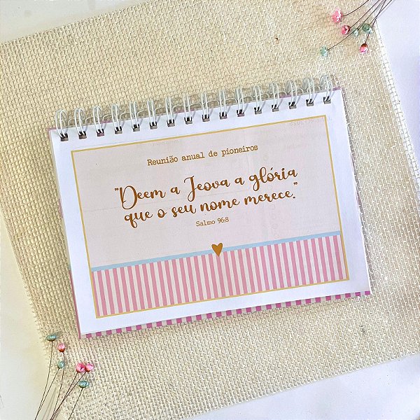Calendário de Mesa 2025 15x21 rosa