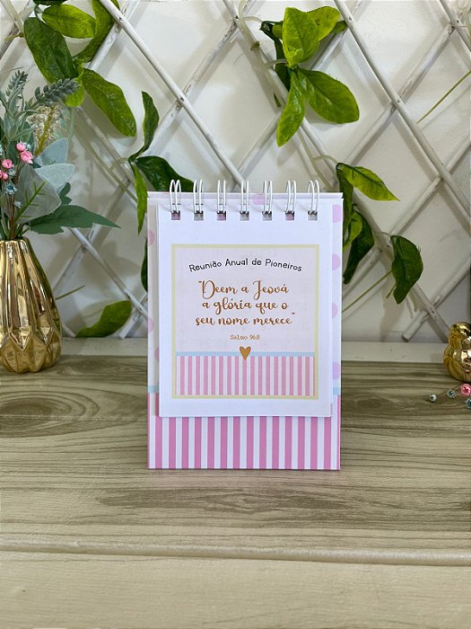 Calendário de Mesa 2025 11x15 rosa