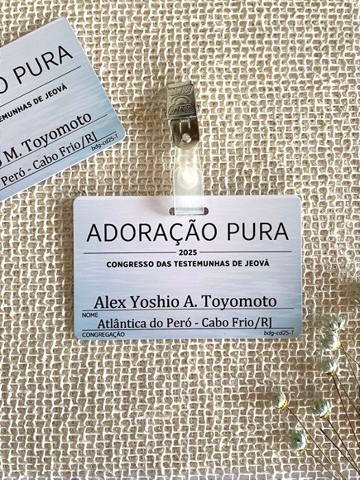Crachá Pvc de presilha