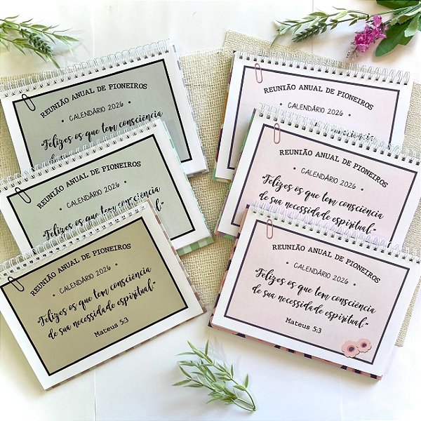 6 Calendários / planner 2026 de mesa