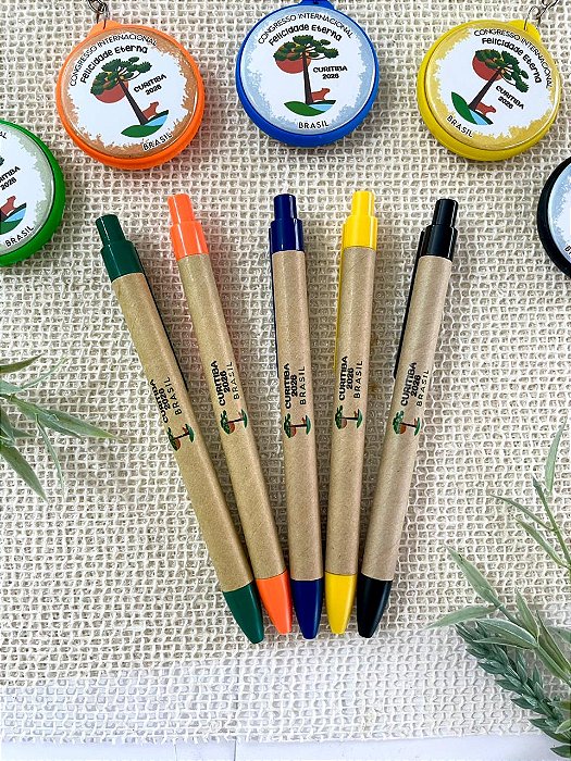 Pack com 30 canetas Congresso Curitiba 2026
