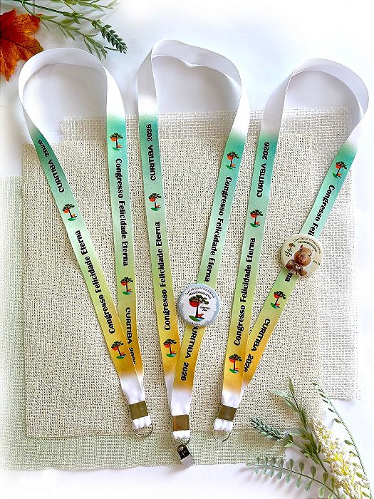 Pack com 10 cordões para crachá Congresso Curitiba 2026