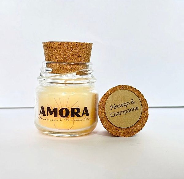 Vela aromática pequena Pêssego com champanhe