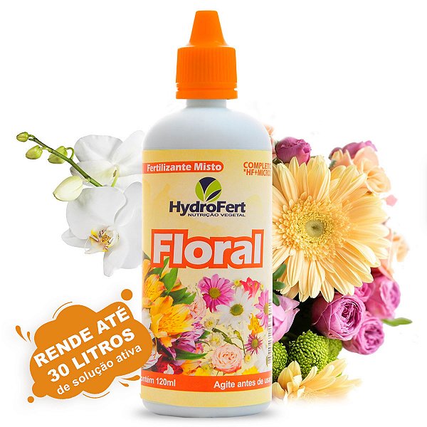 Fertilizante Líquido Floral para Orquídeas e Flores Hydrofert 110ml