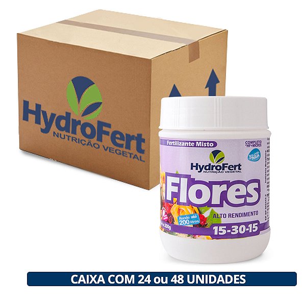 Fertilizante Flores NPK 15-30-15 Hydrofert - Caixa com 24 ou 48 un