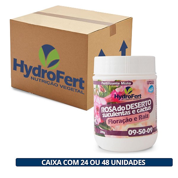 Fertilizante Rosas do Deserto Floração e Raiz Hydrofert - Caixa Com 24 ou 48 Unidades
