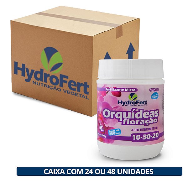 Fertilizante Orquídeas Floração Hydrofert - Caixa com 24 ou 48