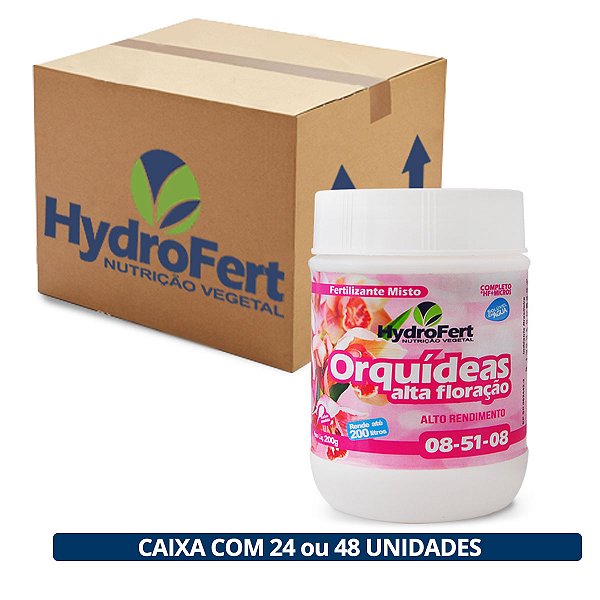 Fertilizante Orquídeas Alta Floração Hydrofert - Caixa Com 24 ou 48 Unidades