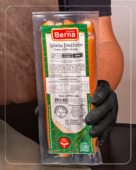 SALSICHA FRANKFURTER( 4 UNIDADES ) - 300G ⭐