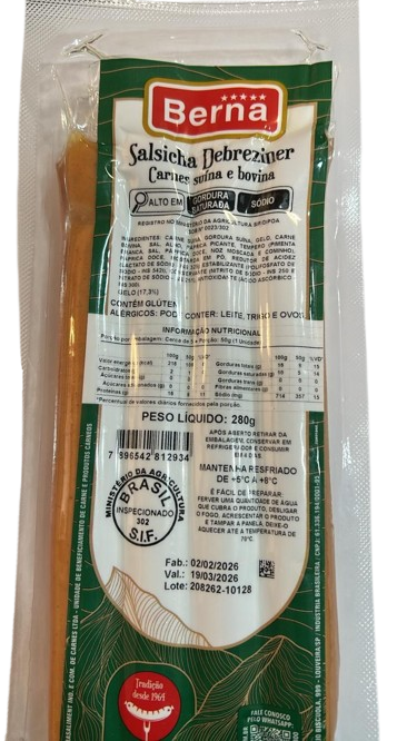 Salsicha Debreziner temperada com páprica 280g - 4 unidades