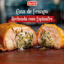 Coxa de Frango com espinafre e queijo provolone cozida -  450 g