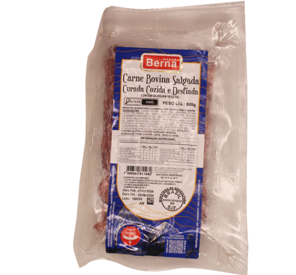 CARNE DESFIADA BOVINA - 500g ⭐