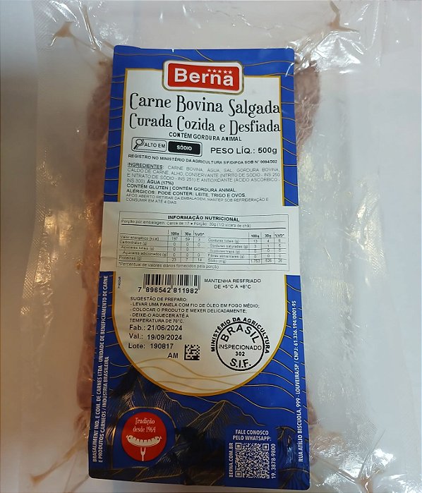 Carne Bovina desfiada - 500g
