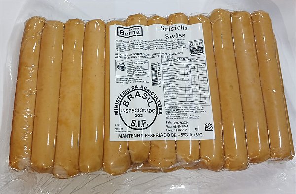 SALSICHA SWISS DOG SEM NITRITO G - 1,6 KG (23 salsichas)