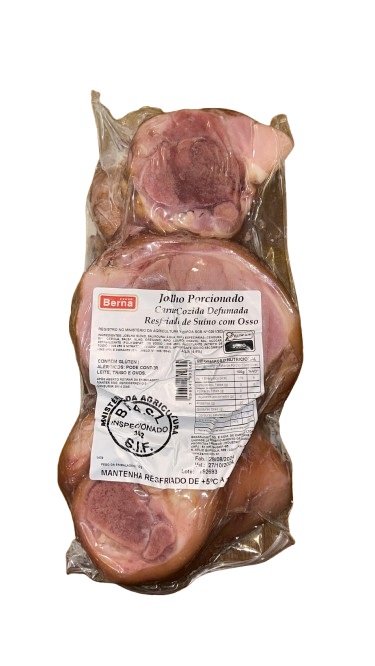 Joelho Serrado Suíno Defumado, Cozido e temperado - 1.0 Kg - Eisbein Pronto basta aquecer.