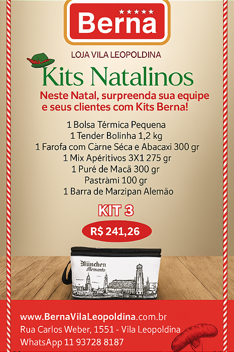 KIT 3 NATAL BERNA