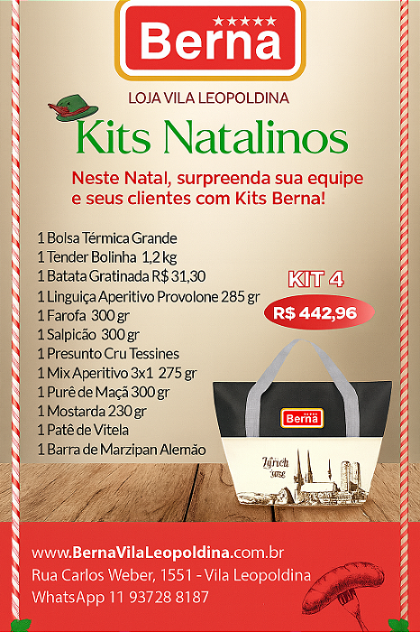 KIT 4 NATAL BERNA