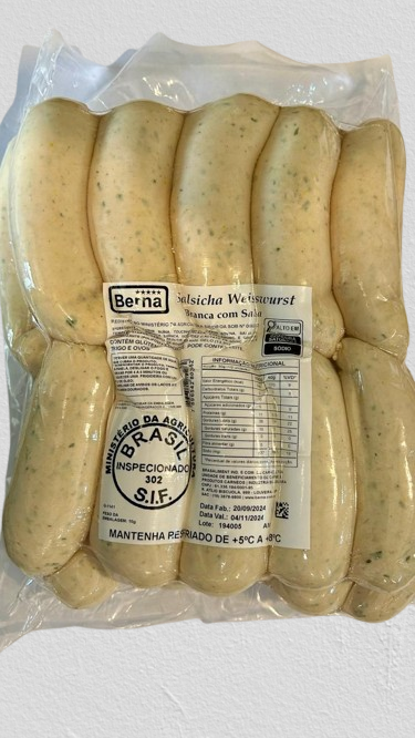 Salsichão Weisswurst G - 2,100 kg ( 20 salsichões)