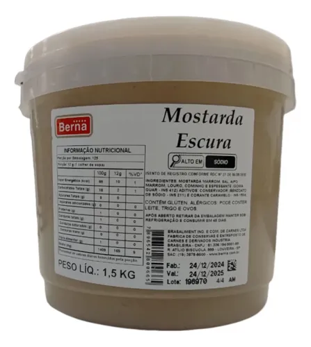MOSTARDA ESCURA - 1,5 KG ⭐