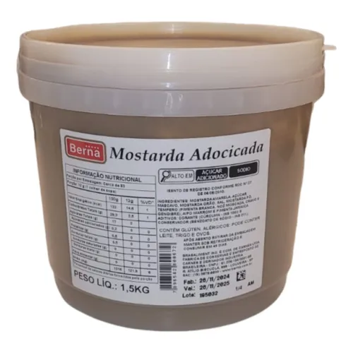 MOSTARDA ADOCICADA 1,5KG ⭐