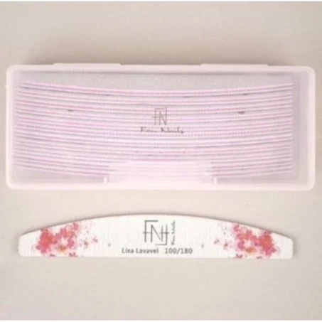 Caixa de Lixa 100/180 c/ 12 Unidades Estampada Fan Nails