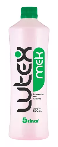 REMOVEDOR SEM ACETONA LUTEX MEK 500ML