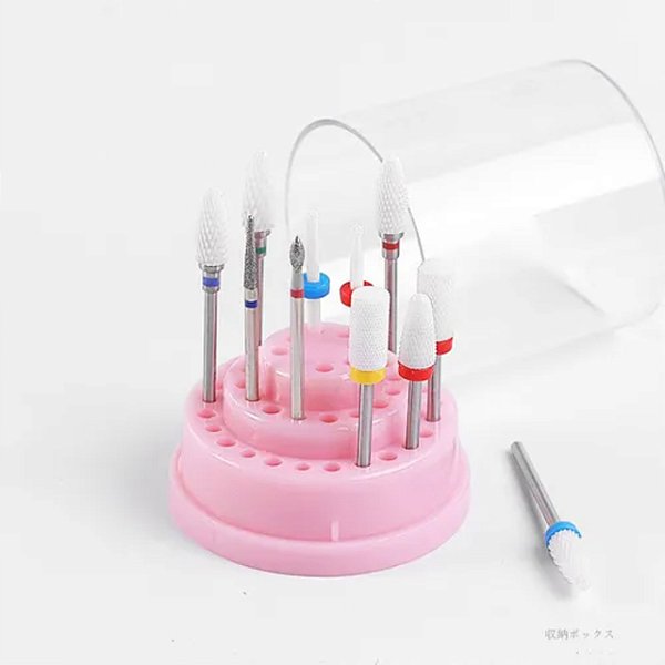 Suporte Porta Organizador p/ Brocas de Unhas Com 48 Compartimentos