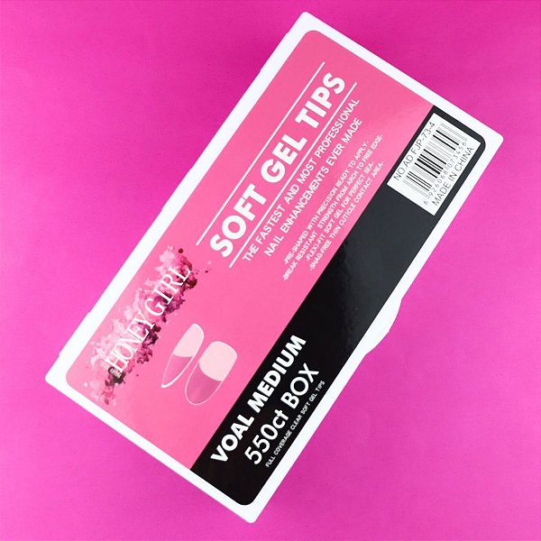 SOFT GEL TIPS BAILARINA FOSCA 550 UNID HONEY GIRL