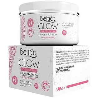 Gel Glow Glitter Nude Pink Hard 30g Beltrat