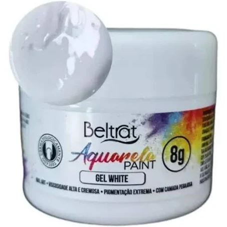 Gel Paint Aquarela 8g Branco Beltrat