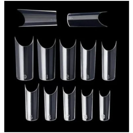 Tips Curvatura C Transparente 100Unidades