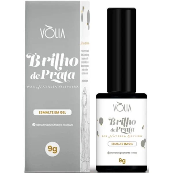 Esmalte em Gel Brilho de Prata 9g Vólia