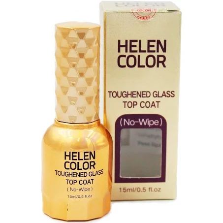 Top Coat Toughened Glass Anti Risco 15ml Helen Color