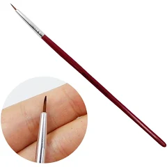 Pincel Fine Line p/ Acabemento 000 Cor Vinho Helen Color