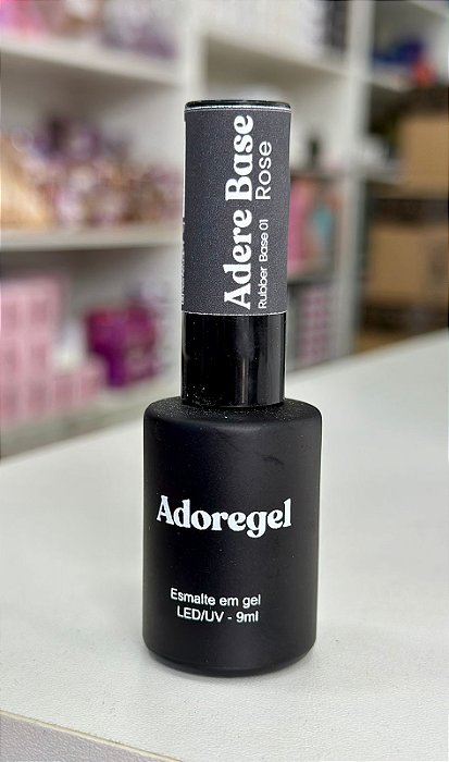 Adere Base Gel Ruber Rose 01 Led/UV - Adoregel - 9ml