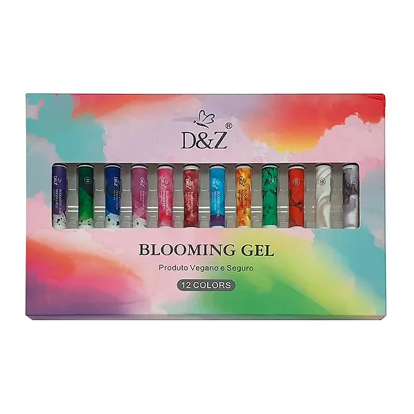 Caneta Magica Aquarela - Esmalte Blooming Gel - 12 Cores - D&Z