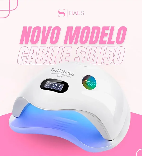 Cabine Sun 50 SUNNAILS LED/UV Bivolt 48W – Original Visor Digital