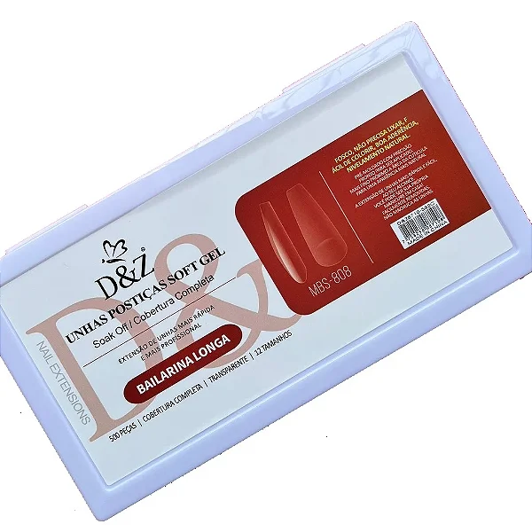 Unha Soft Gel Bailarina Longa c/ 500Unidades D&Z