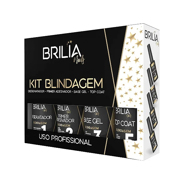 Kit Blindagem Brilia Nails 04 Unidades