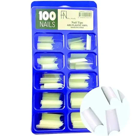 Tips Curvatura C Leitosa 120Unidades Fan Nails