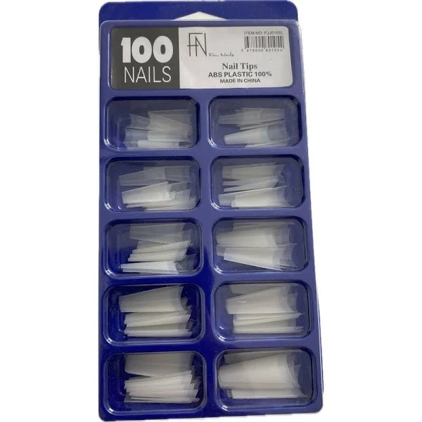 Tips Bailarina Leitosa 100Unidades Fan Nails