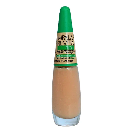 Esmalte Coleção Impala RevitaNail Base Revitalizante com Fibras - Coral Light