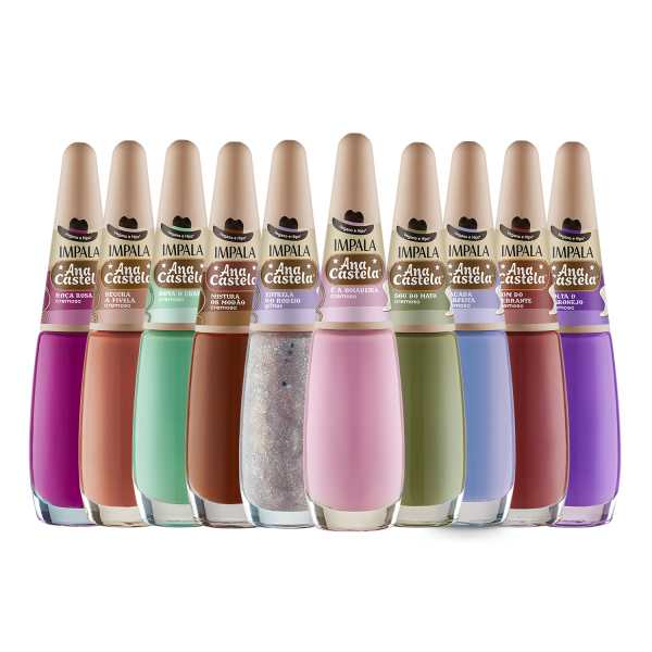 Kit Coleção 10 Esmaltes Impala Ana Castela