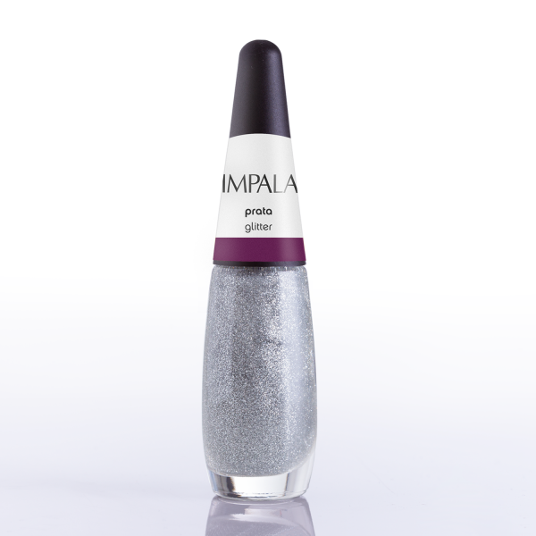 ESMALTE IMPALA A COR DA MODA GLITTER PRATA COMERCIAL