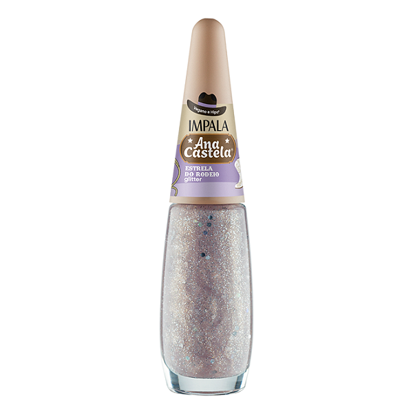 ESMALTE IMPALA ANA CASTELA GLITTER ESTRELA DO RODEIO COMERCIAL.