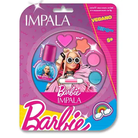 CJT 3 BARBIE - ESMALTE INFANTIL GIRL POWER 6ML + PALETA ICONICA