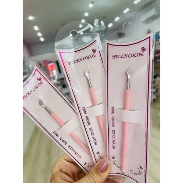 Espátula p/ Abrir Fibra raspador rosa mista Helen color