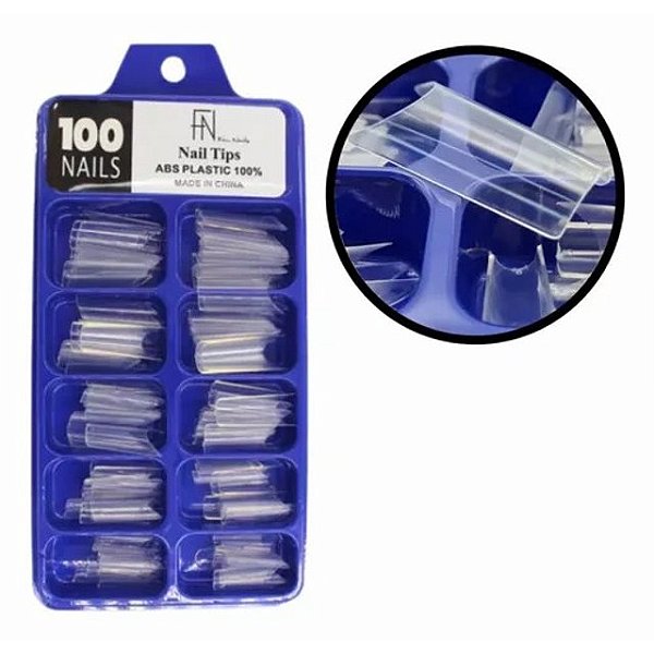 Tips Curvatura C Transparente Fan Nails