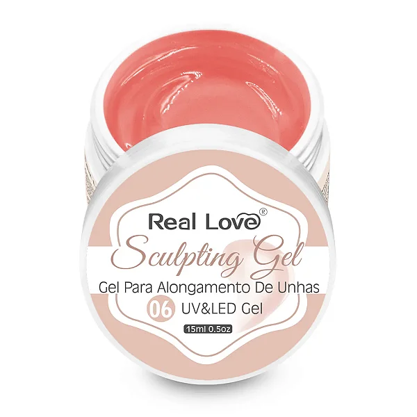 Gel Sculpting p/ Modelagem UV/LED Nº 06 Nude 15ml - Real Love