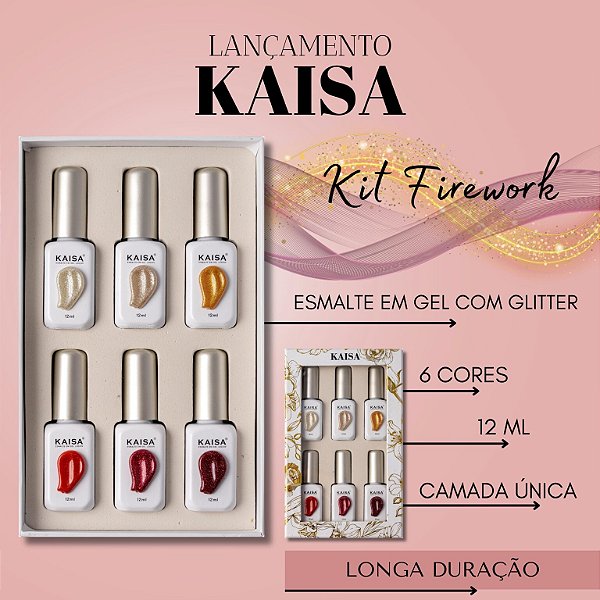 kit Esmalte em Gel Kaisa 12ML c/ 06 Unidades